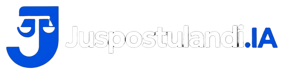 Juspostulandi.IA — monograma J com balança da justiça